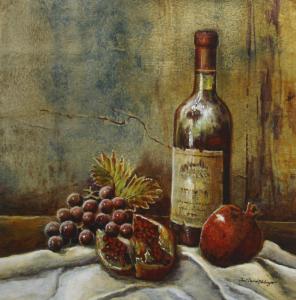 Still Life with Fruit & Wine